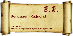 Bergauer Rajmund névjegykártya